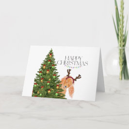 Peek a boo Dog Christmas Kaart