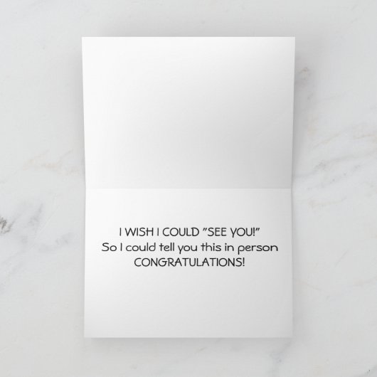 PEEK-A-BOO EN *CONGRATULATIES* AAN U! KAART (Binnen)