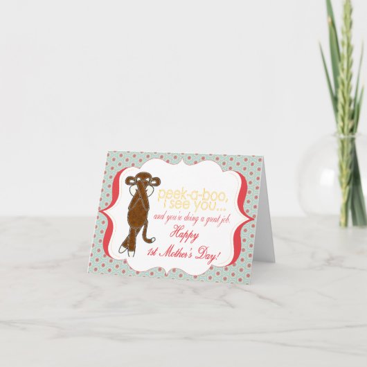 PeeK-A-Boo First-Moederdag-kaart Kaart (Voorkant)