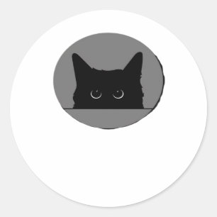 Peek-A-Boo Funny Ronde Sticker