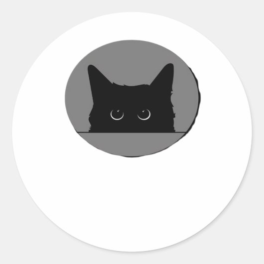 Peek-A-Boo Funny Ronde Sticker (Voorkant)