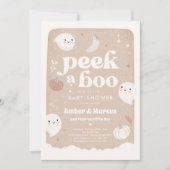 Peek A Boo Genderneutraal Ghost Baby shower Kaart (Voorkant)
