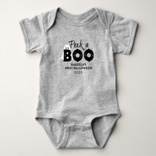 Peek A Boo Gepersonaliseerde Baby's 1st Halloween Romper
