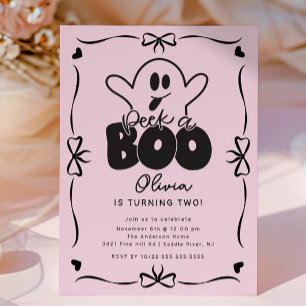 Peek A Boo Ghost Birthday Kaart