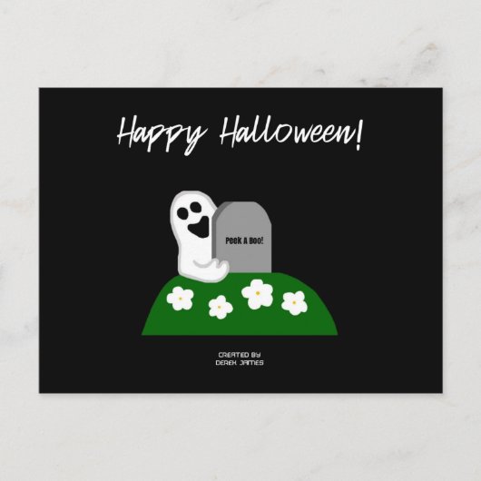 Peek A Boo Ghost Briefkaart (Voorkant)