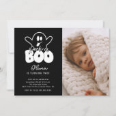 Peek A Boo Ghost Foto Verjaardag Kaart (Voorkant)