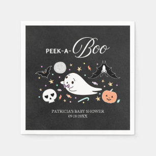 Peek-A-Boo Ghost Halloween Boy Baby shower Servet