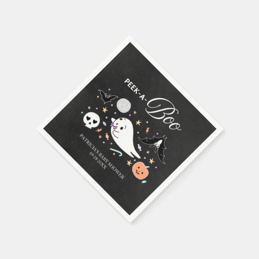 Peek-A-Boo Ghost Halloween Boy Baby shower Servet (Hoek)