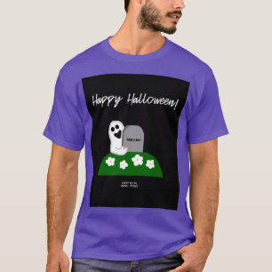 Peek A Boo Ghost Mannen Paarse T Shirt