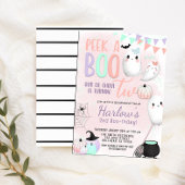 Peek a Boo Ghost Pastel Halloween Verjaardag Kaart