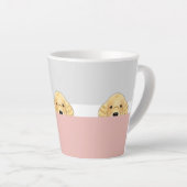 "Peek a Boo" Golden Retriever Dog | Latte Mok (Rechterhoek)