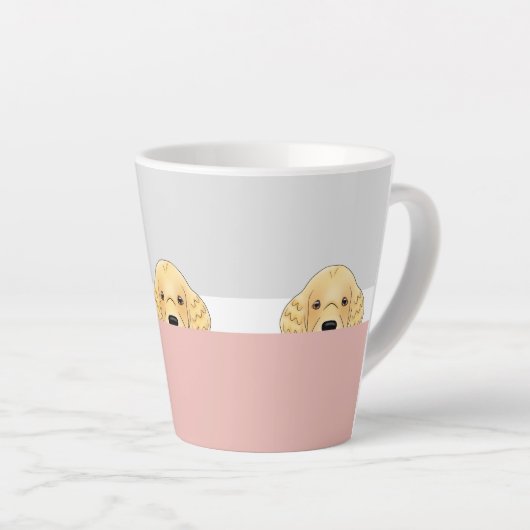 "Peek a Boo" Golden Retriever Dog | Latte Mok (Rechterhoek)
