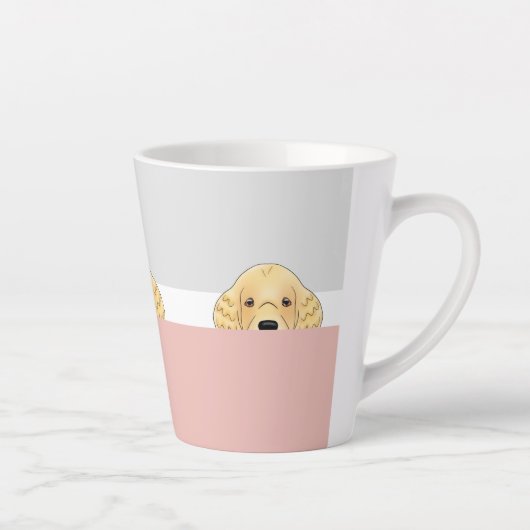 "Peek a Boo" Golden Retriever Dog | Latte Mok (Rechts)