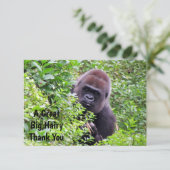 Peek-A-Boo Gorilla - Hartelijk dank voor uw kaarte Bedankkaart (Staand voorkant)