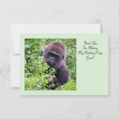 Peek-A-Boo Gorilla - Hartelijk dank voor uw kaarte Bedankkaart (Achterkant)