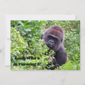 Peek-A-Boo Gorilla - uitnodiging van Birthday (Voorkant)