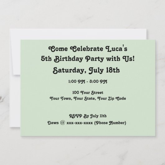 Peek-A-Boo Gorilla - uitnodiging van Birthday (Achterkant)