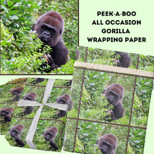Peek-A-Boo Gorilla — Verpakkingspapier Cadeaupapier