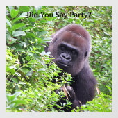 Peek-A-Boo Gorilla Window Cling Raamsticker (Vel)