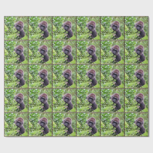 Peek-A-Boo Gorilla Wrapping Paper Roll Cadeaupapier (Vlak)
