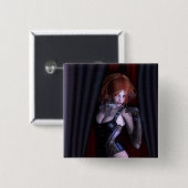 Peek A Boo Gothic Fantasy Vierkante Button 5,1 Cm (Voorkant /achterkant)