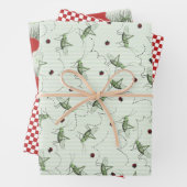 Peek-a-Boo Grasshopper 1e verjaardag Picknickfeest Inpakpapier Vel (In situ)