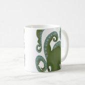 Peek-A-Boo Green Octopus Koffiemok (Voorkant rechts)