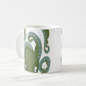 Peek-A-Boo Green Octopus Koffiemok (Voorkant links)