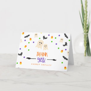 Peek a Boo Halloween Baby shower Bedankkaart