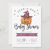 Peek A Boo Halloween Baby shower Kaart (Voorkant)
