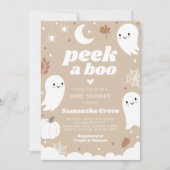 Peek a Boo Halloween Baby shower Kaart (Voorkant)