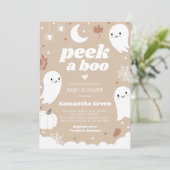 Peek a Boo Halloween Baby shower Kaart (Staand voorkant)