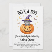 "Peek A Boo" Halloween babyshower uitnodiging (Voorkant)