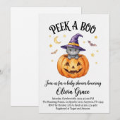 "Peek A Boo" Halloween babyshower uitnodiging (Voorkant / Achterkant)