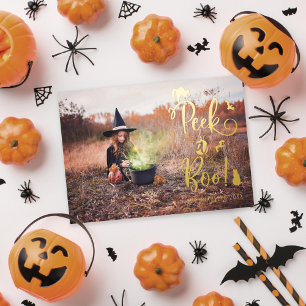 Peek a Boo Halloween Foto Folie Kaart