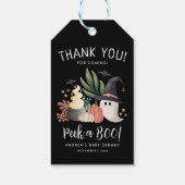 Peek a Boo Halloween Ghost Baby shower Cadeaulabel (Achterkant)