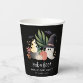 Peek a Boo Halloween Ghost Baby shower Papieren Bekers (Achterkant)