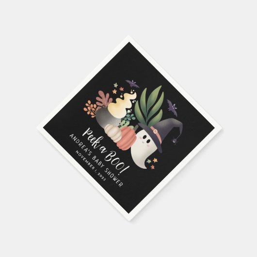 Peek a Boo Halloween Ghost Baby shower Servet (Hoek)