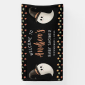 Peek a Boo Halloween Ghost Baby shower Welkom Spandoek (Verticaal)