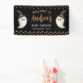 Peek a Boo Halloween Ghost Baby shower Welkom Spandoek (Insitu)