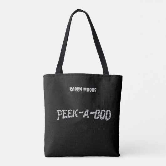 Peek A Boo Halloween Spooky Horror Skull Tote Bag (Achterkant)