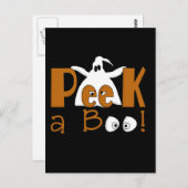Peek A Boo Halloween T-shirts en cadeautjes Briefkaart (Voorkant / Achterkant)