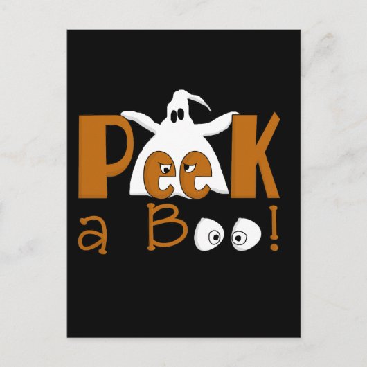 Peek A Boo Halloween T-shirts en cadeautjes Briefkaart (Voorkant)