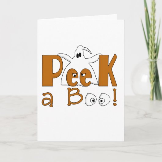 Peek A Boo Halloween T-shirts en cadeautjes Kaart (Voorkant)