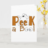 Peek A Boo Halloween T-shirts en cadeautjes Kaart (Gele Bloem)