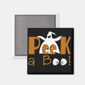 Peek A Boo Halloween T-shirts en cadeautjes Magneet (Voorkant / Achterkant)