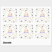 Peek a Boo Halloween thema Baby shower Vierkante Sticker (Vel)