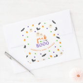 Peek a Boo Halloween thema Baby shower Vierkante Sticker (Envelop)