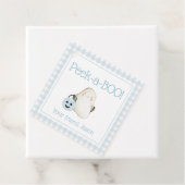 Peek-a-BOO Halloween Trick or treat Kinder Blue Bedankjes Labels (In situ)