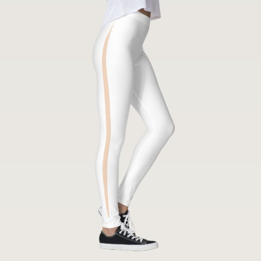 Peek-a-boo Huidstreep Kaukasisch Beige Vleeskleur Leggings (Rechts)